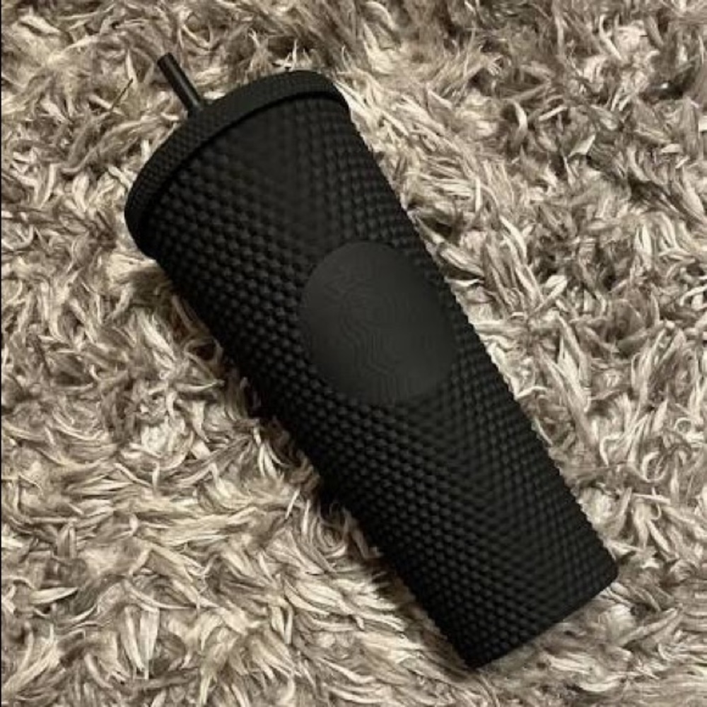 Matte black Starbucks tumbler